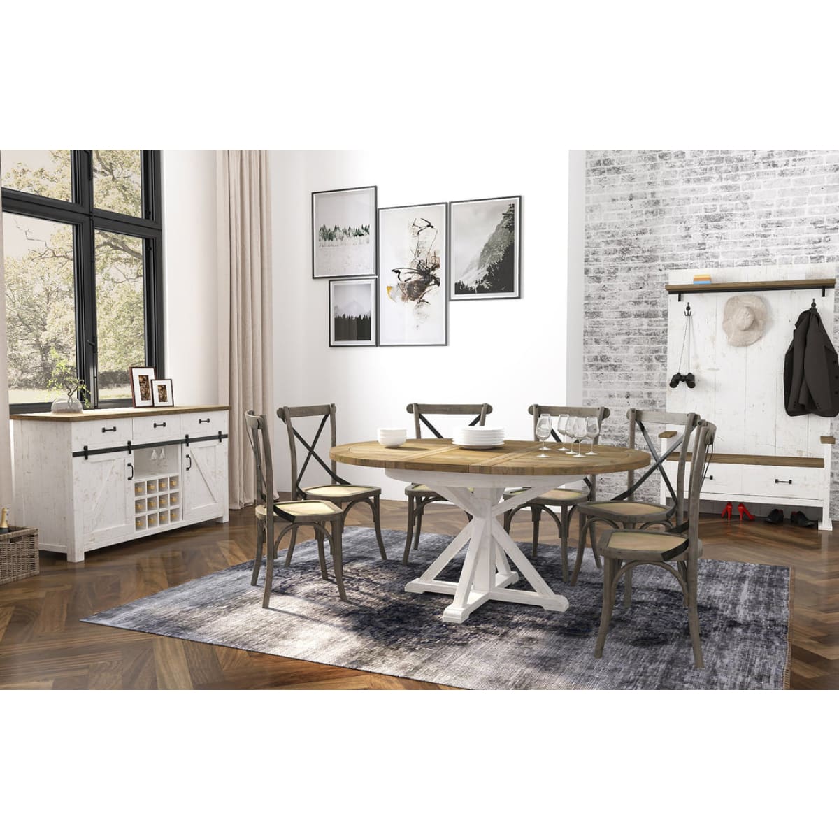 Provence Round Extension Table (47/63) - lh-import-dining-tables