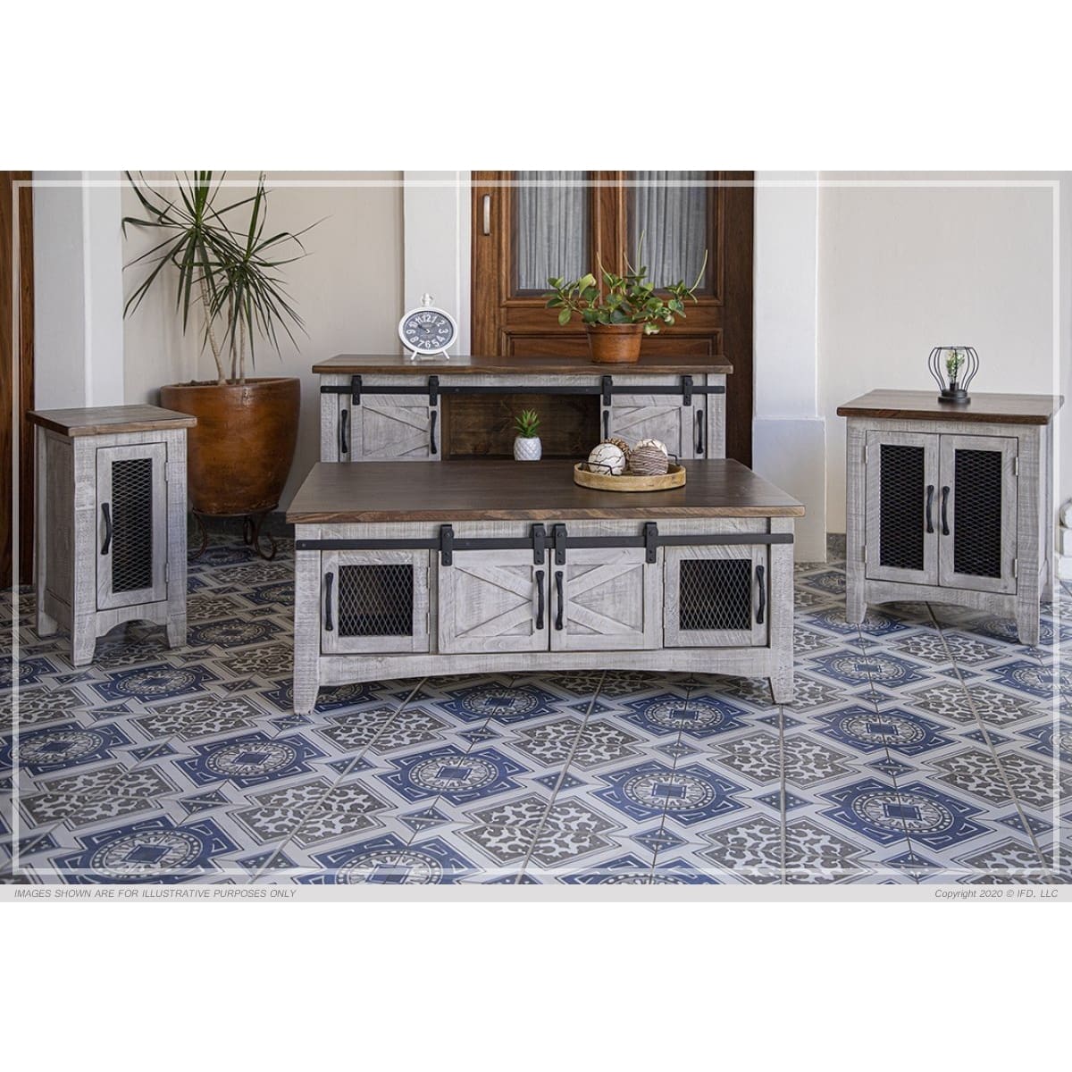 Pueblo Grey Coffee Table - 50 x 30-1/2 x 19-3/4 - COFFEE TABLE