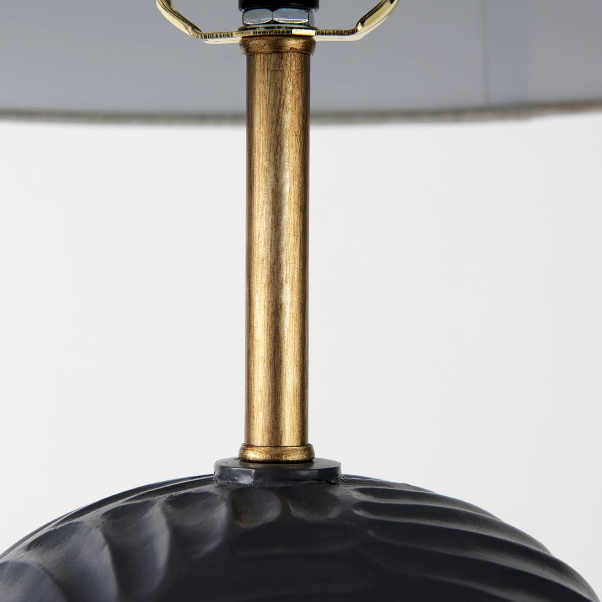 Quinn Table Lamp Navy | Beige Shade - table-lamps
