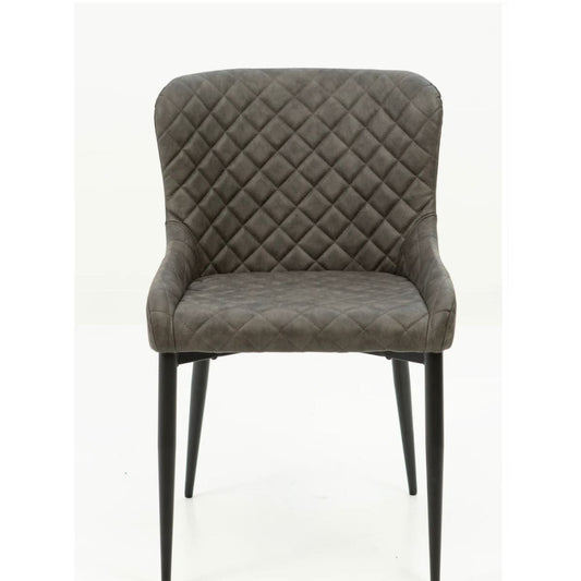 QUINN UPHOLSTERED DINING CHAIR - GREY DC332-Light Grey Cosy-11