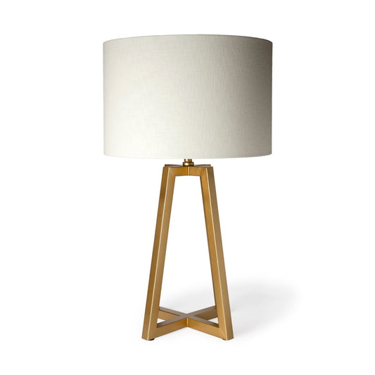 Raelynn Table Lamp Gold Metal | White Shade - table-lamps