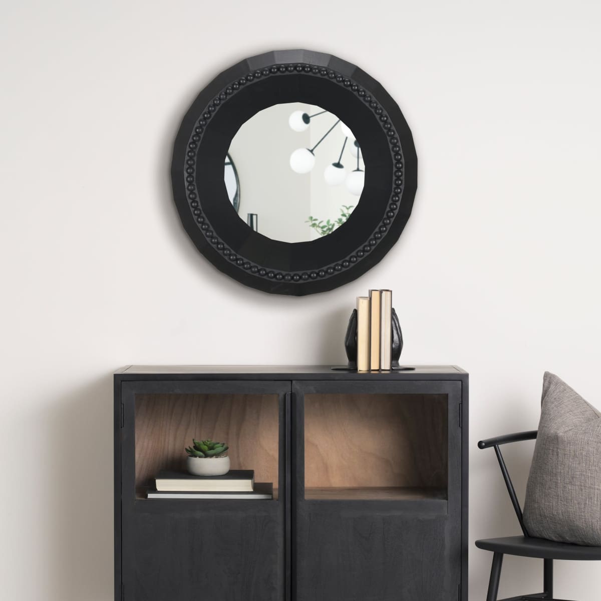 Ranela Wall Mirror Black - wall-mirrors-grouped