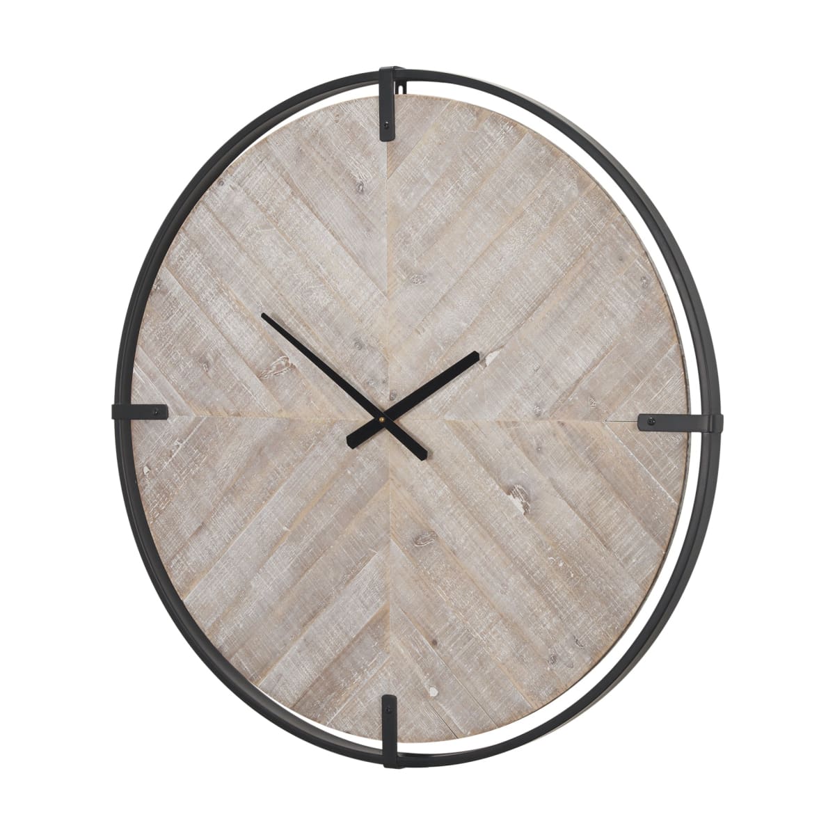 Rani Clock Black Metal | Wood - wall-clocks