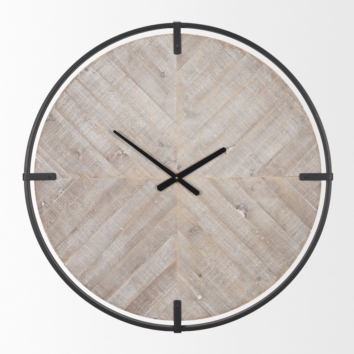 Rani Clock Black Metal | Wood - wall-clocks