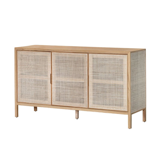 Rattan 3 Door Sideboard - Natural - lh-import-sideboards-cabinets