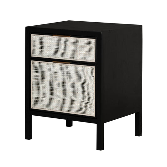 Rattan Filing Cabinet - Ebony - lh-import-shelving-storage