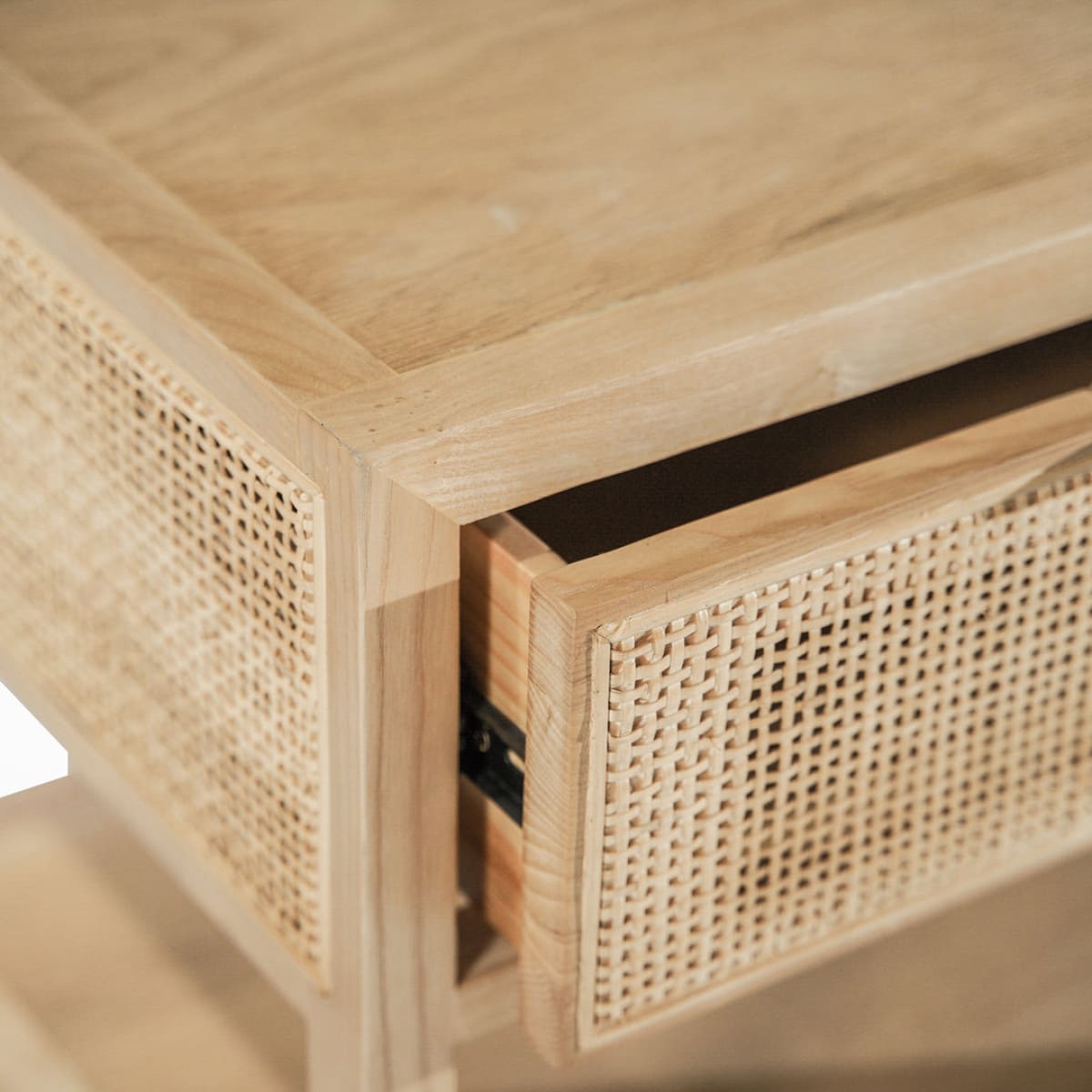 Rattan Side Table - Natural - lh-import-side-tables