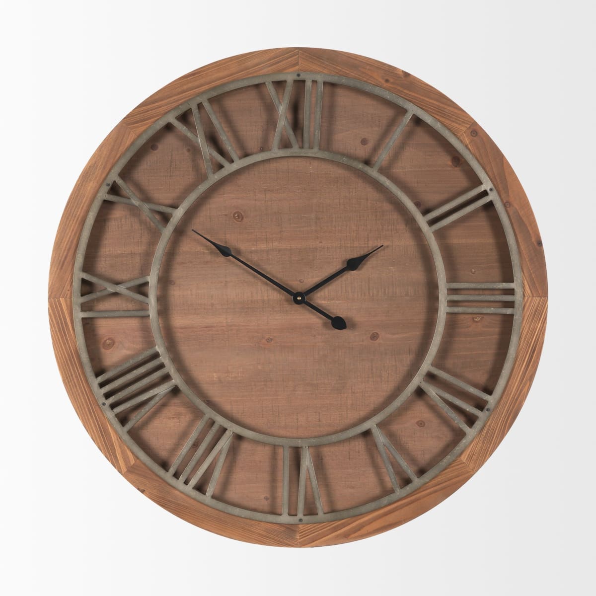 Raul Wall Clock Silver Metal | Wood - wall-clocks