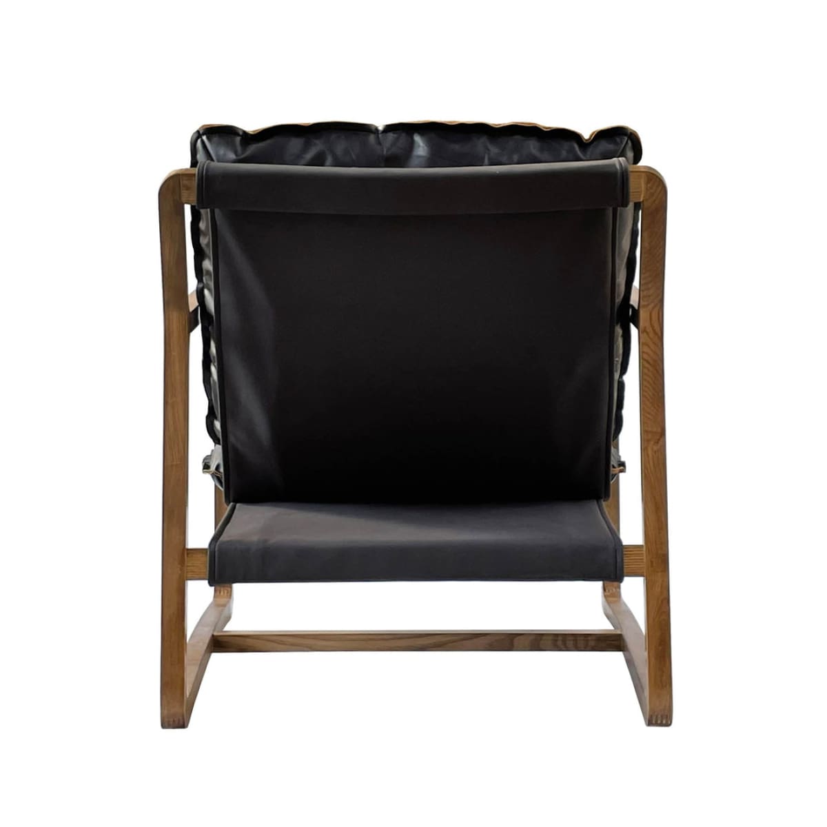 Relax Club Chair - Black Leather With Black Pu Frame - lh-import-accent-club-chairs