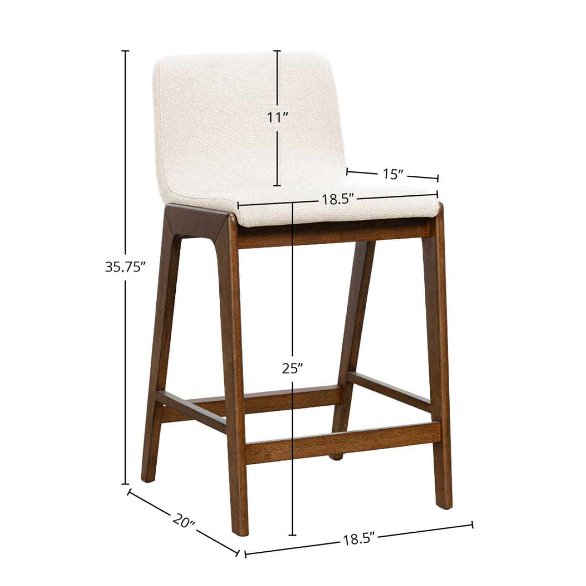 Remix Counter Stool - Cream - lh-import-stools