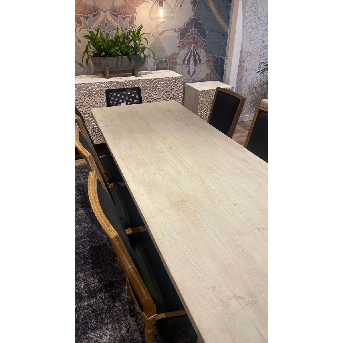 Renaissance Dining Table - Antique White - lh-import-dining-tables