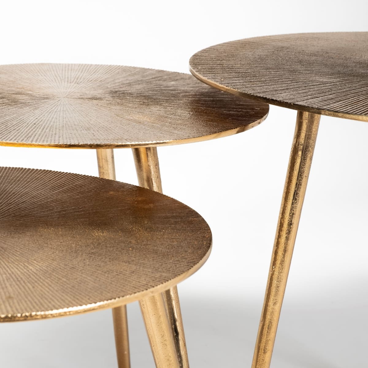 Reva Accent Table Gold Aluminum | 16W - accent-tables