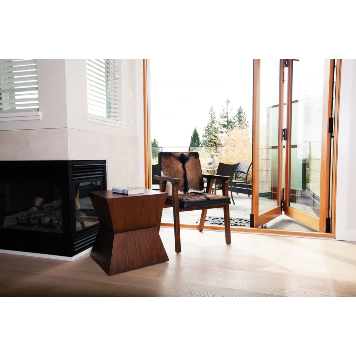 Rio Cool Armchair - Cool Brown Leather/Goat Hair - lh-import-accent-club-chairs