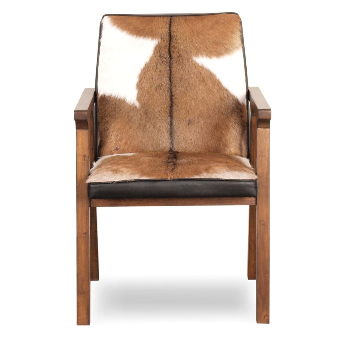 Rio Cool Armchair - Cool Brown Leather/Goat Hair - lh-import-accent-club-chairs