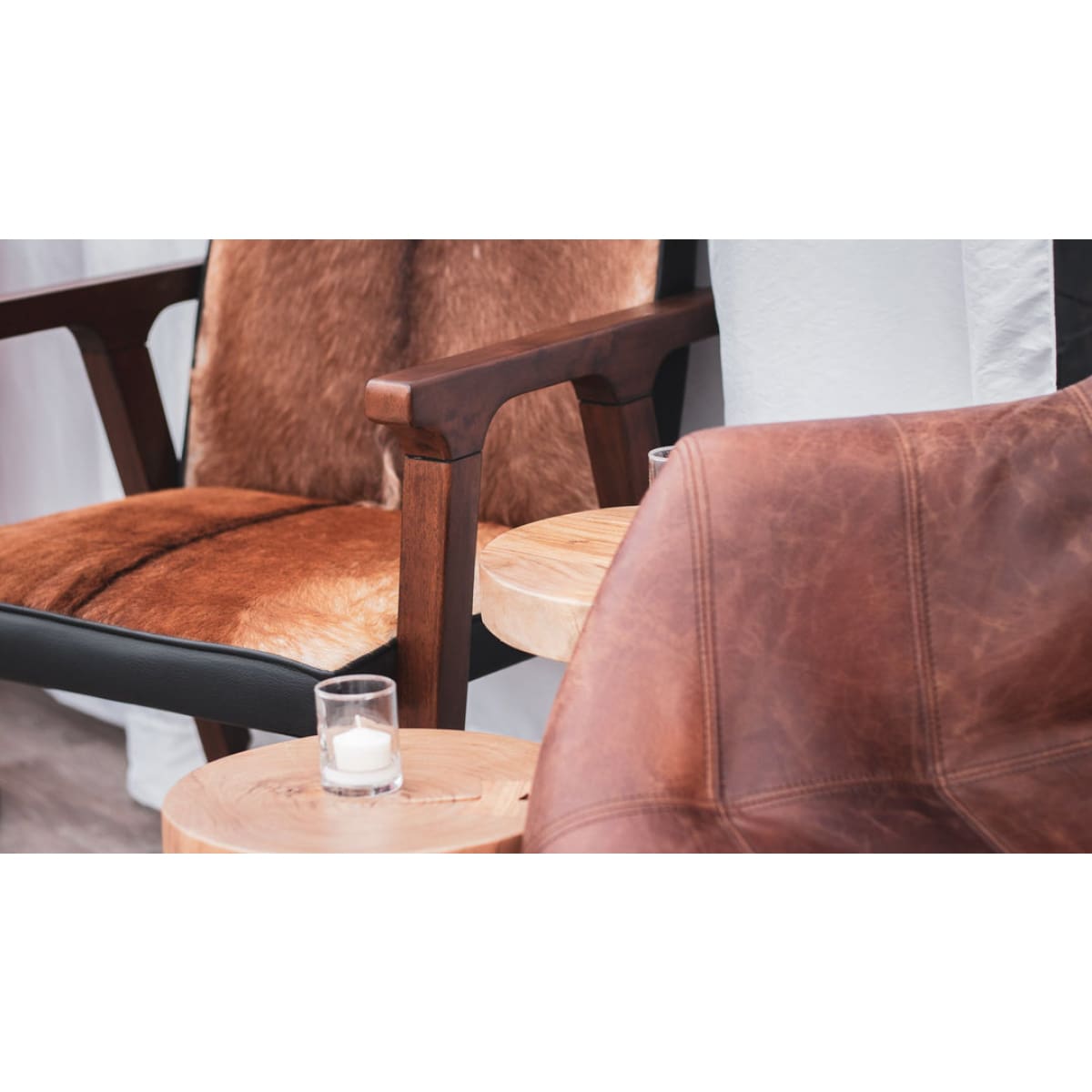 Rio Cool Armchair - Cool Brown Leather/Goat Hair - lh-import-accent-club-chairs