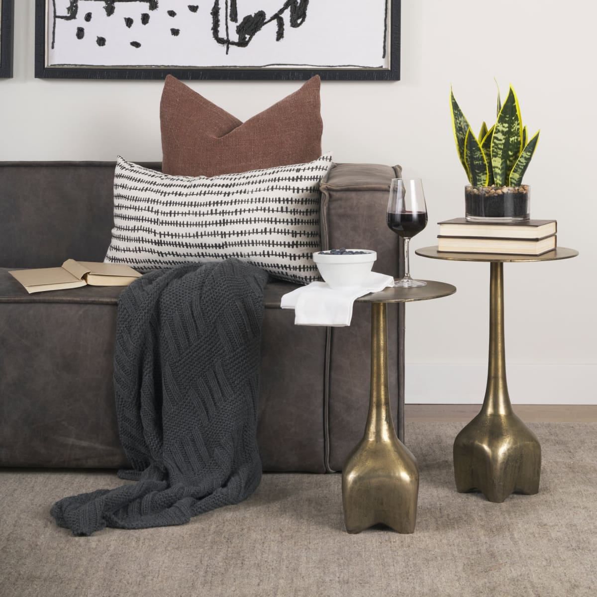 Risha Accent Table Gold Metal | Small - accent-tables