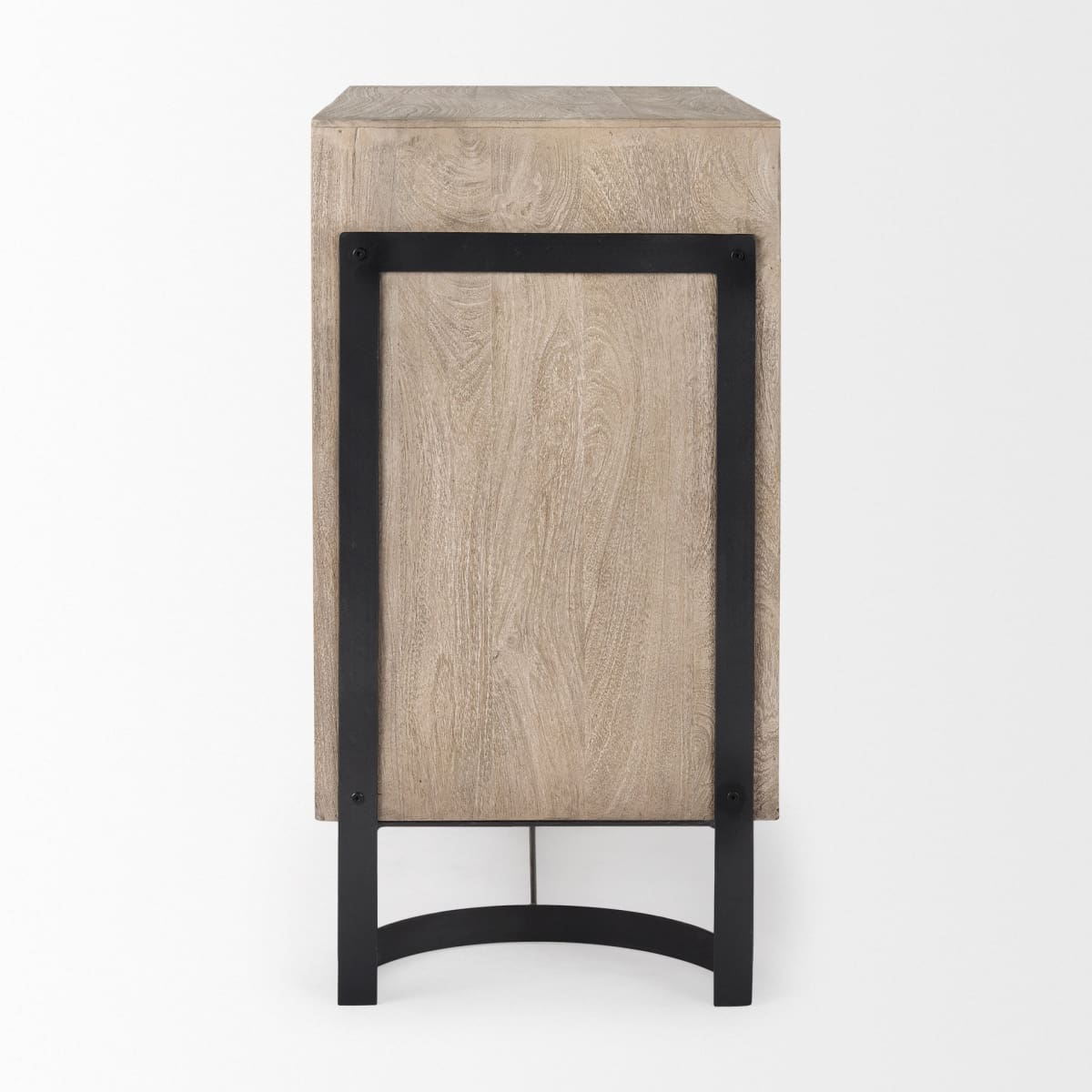 Rivien Accent Cabinet Brown Wood | Black Metal - acc-chest-cabinets