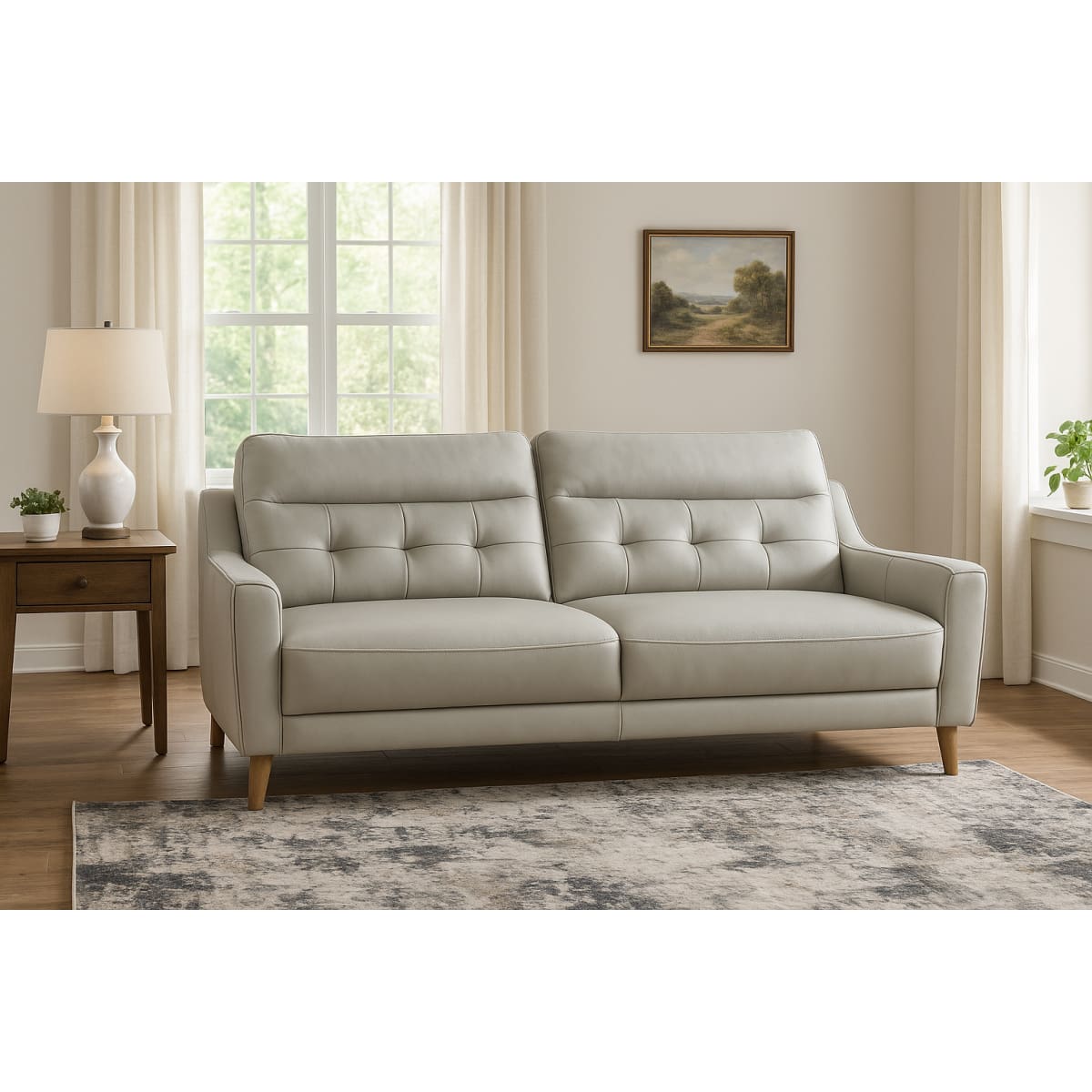 Robson Leather Sofa - sofa