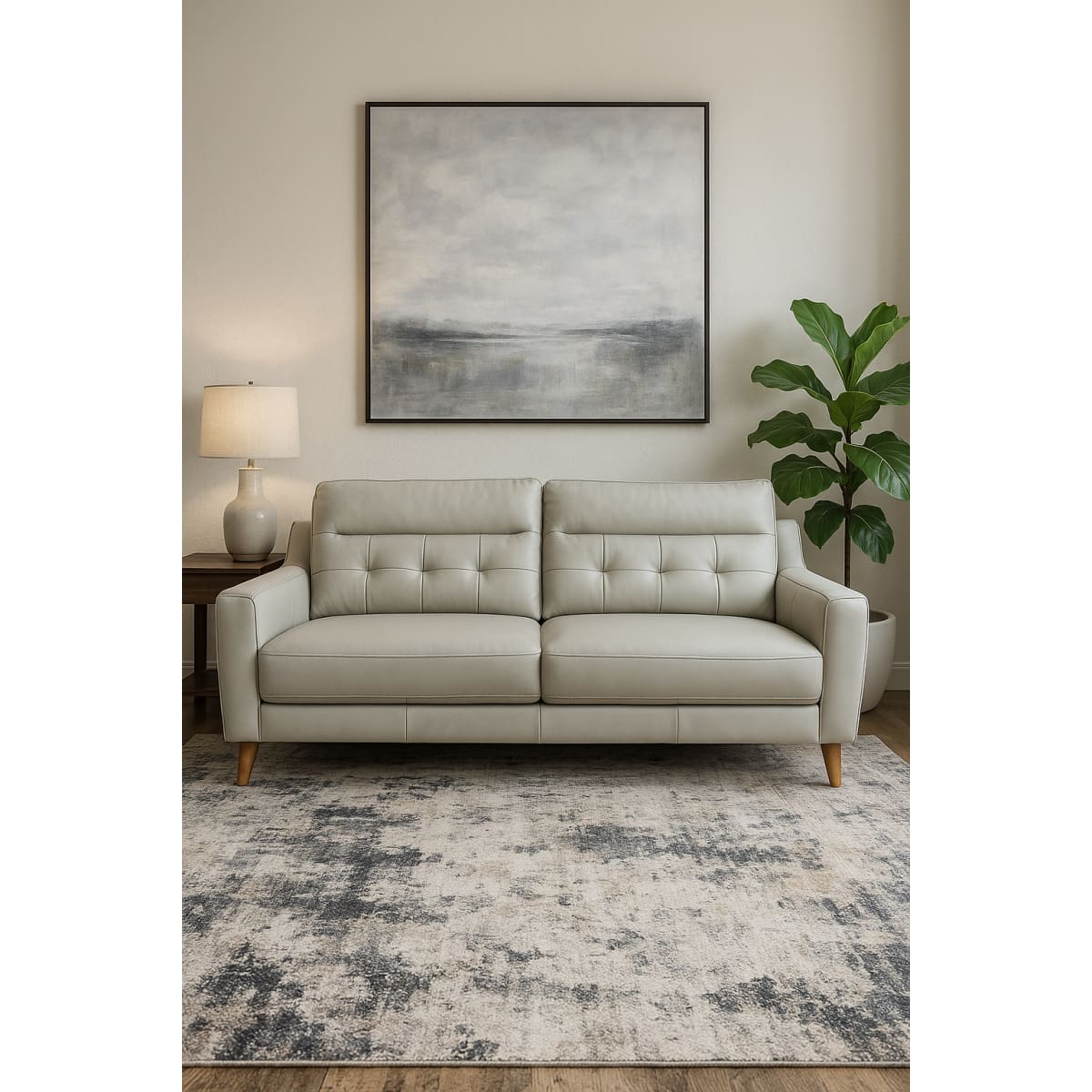 Robson Leather Sofa - sofa