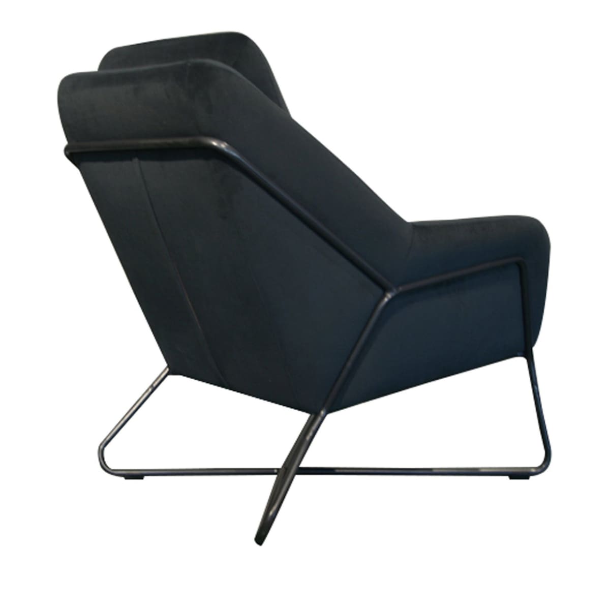 Romeo Lounge Chair - Dark Grey Velvet - lh-import-accent-club-chairs