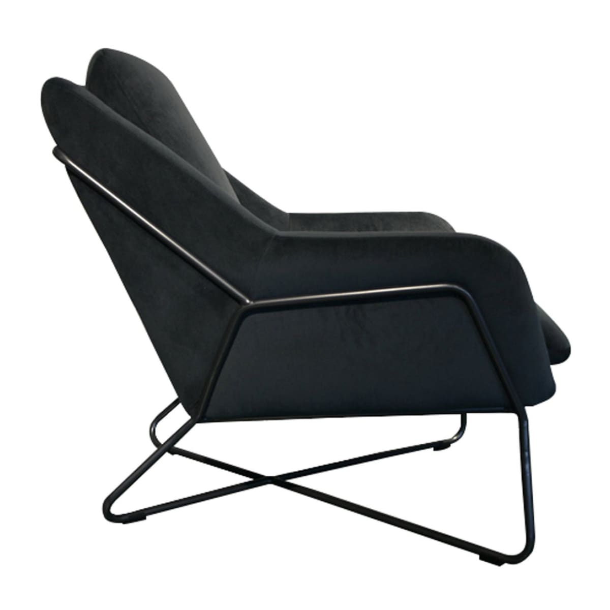 Romeo Lounge Chair - Dark Grey Velvet - lh-import-accent-club-chairs