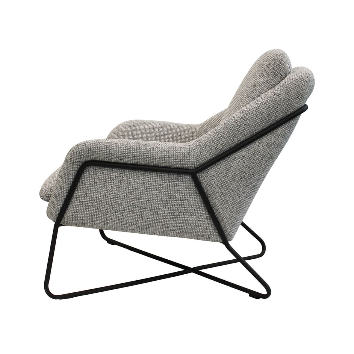 Romeo Lounge Chair - Light Grey Tweed - lh-import-accent-club-chairs