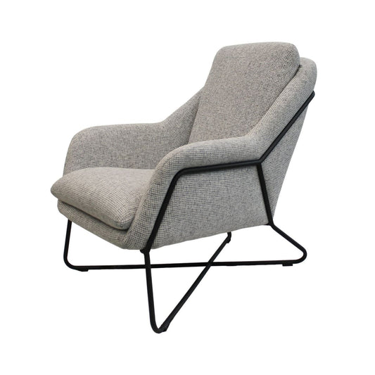 Romeo Lounge Chair - Light Grey Tweed - lh-import-accent-club-chairs