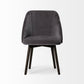 Ronald Dining Chair Gray Velvet | Black Wood (Side Chair) - dining-chairs