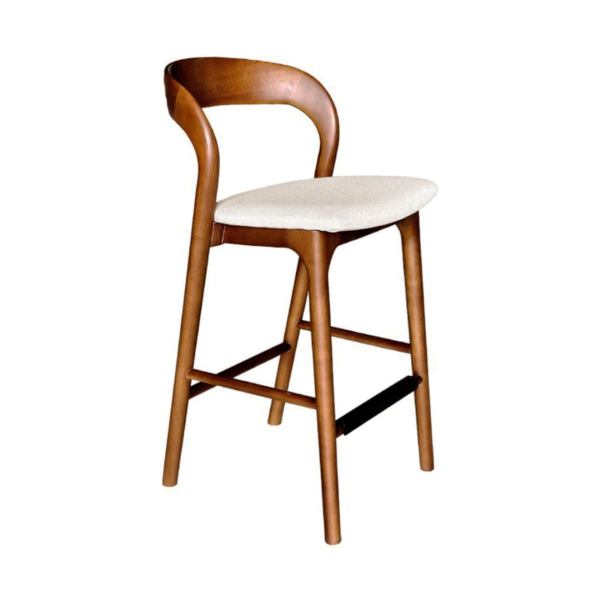Rotondo Counter Stool - Walnut Frame - lh-import-stools