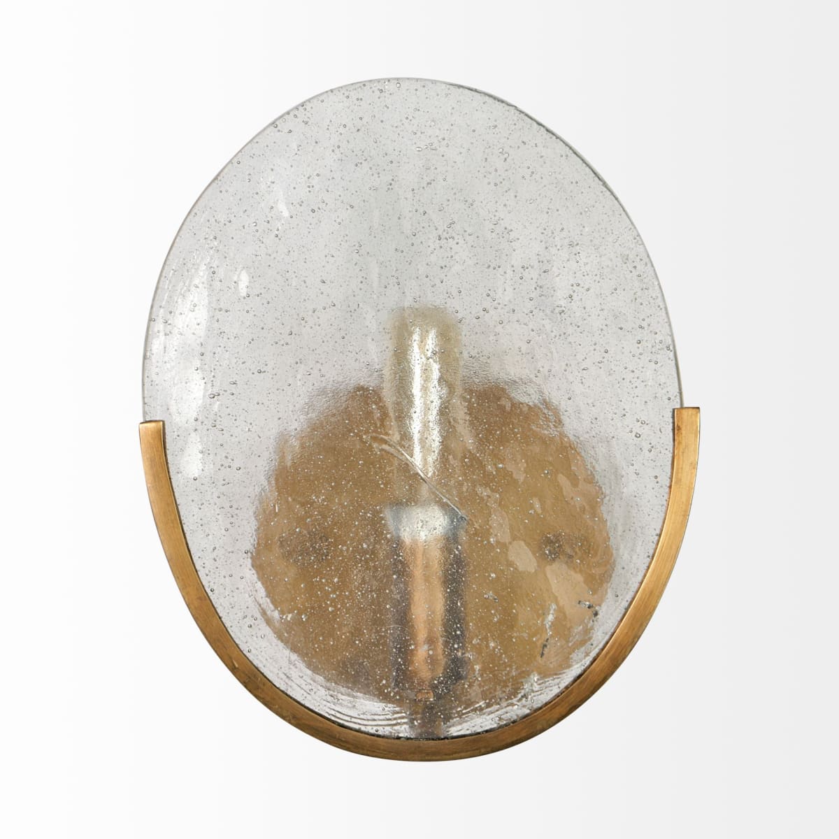 Rubeus Wall Sconce Brass Metal | Frosted Glass - wall-fixtures