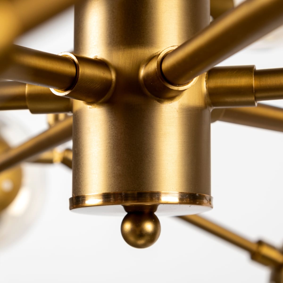 Rudyard Chandelier Gold Metal | Glass Globe - chandeliers
