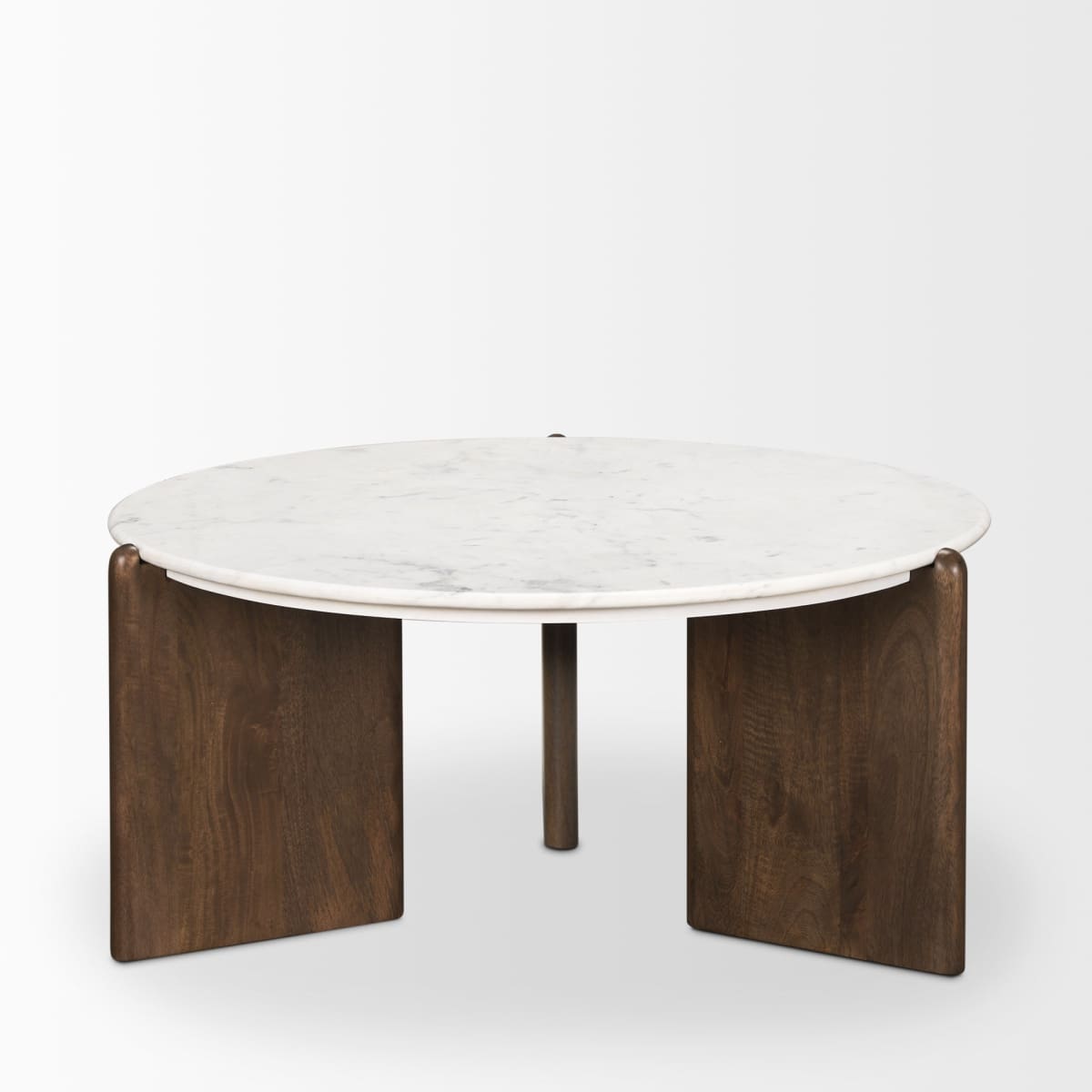 Rumer Coffee Table Dark Brown | White Marble - coffee-tables