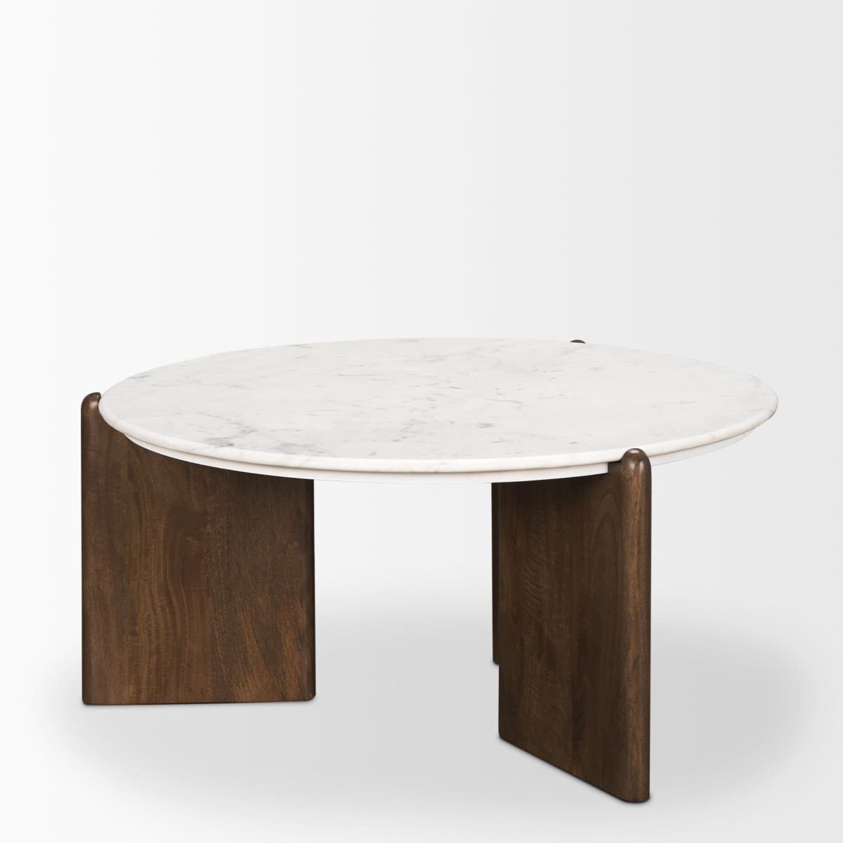 Rumer Coffee Table Dark Brown | White Marble - coffee-tables