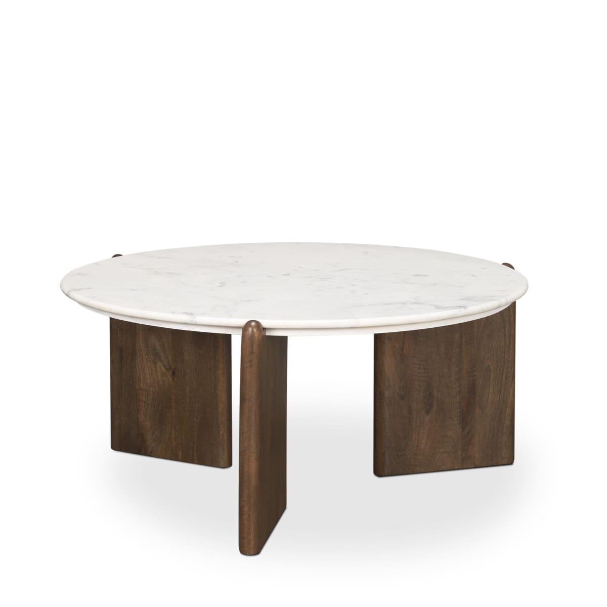 Rumer Coffee Table Dark Brown | White Marble - coffee-tables
