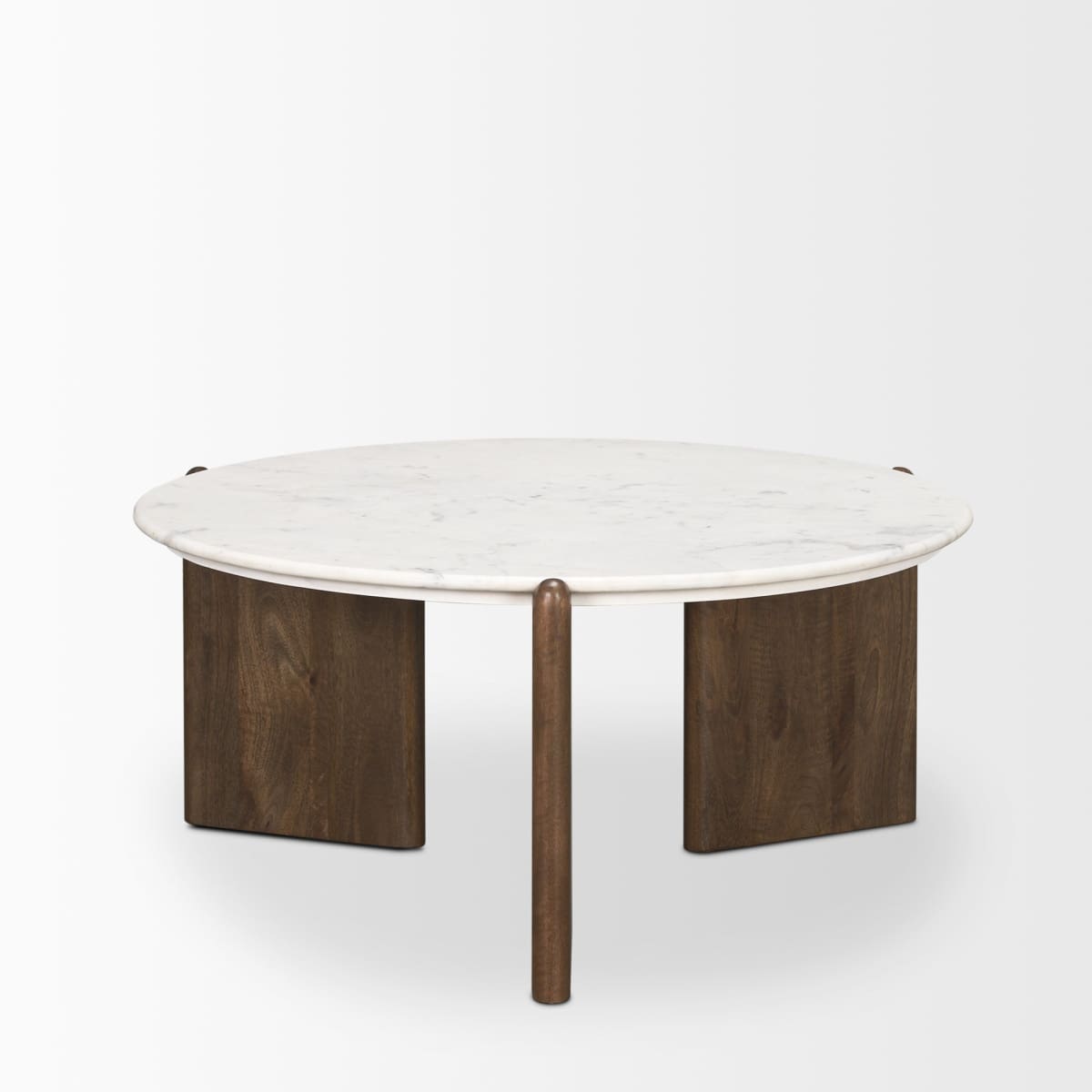 Rumer Coffee Table Dark Brown | White Marble - coffee-tables