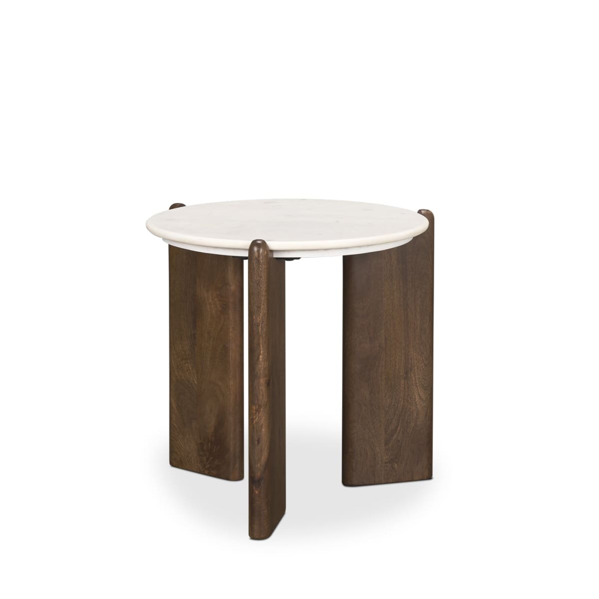 Rumer Side Table Dark Brown | White Marble - end-and-side-tables