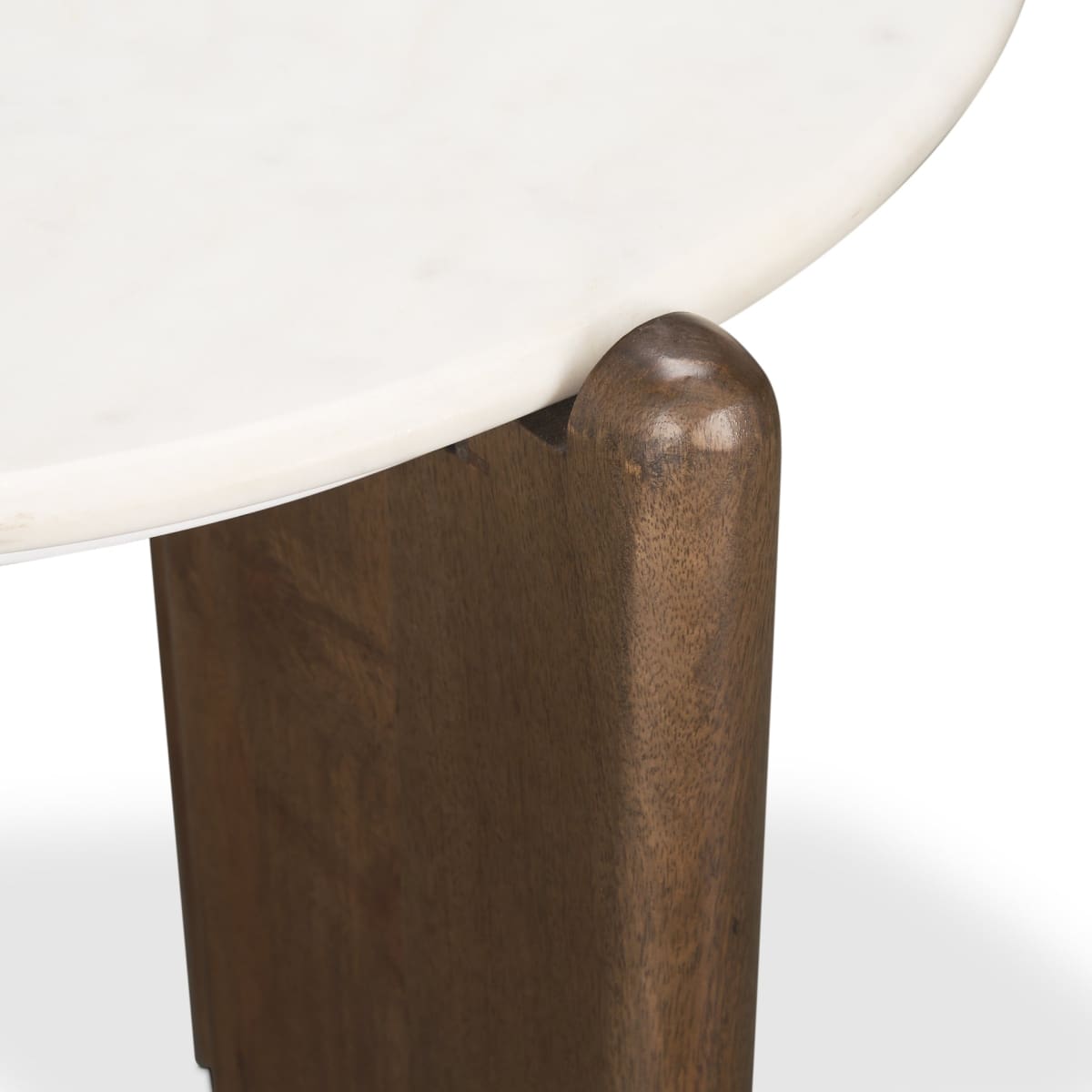 Rumer Side Table Dark Brown | White Marble - end-and-side-tables