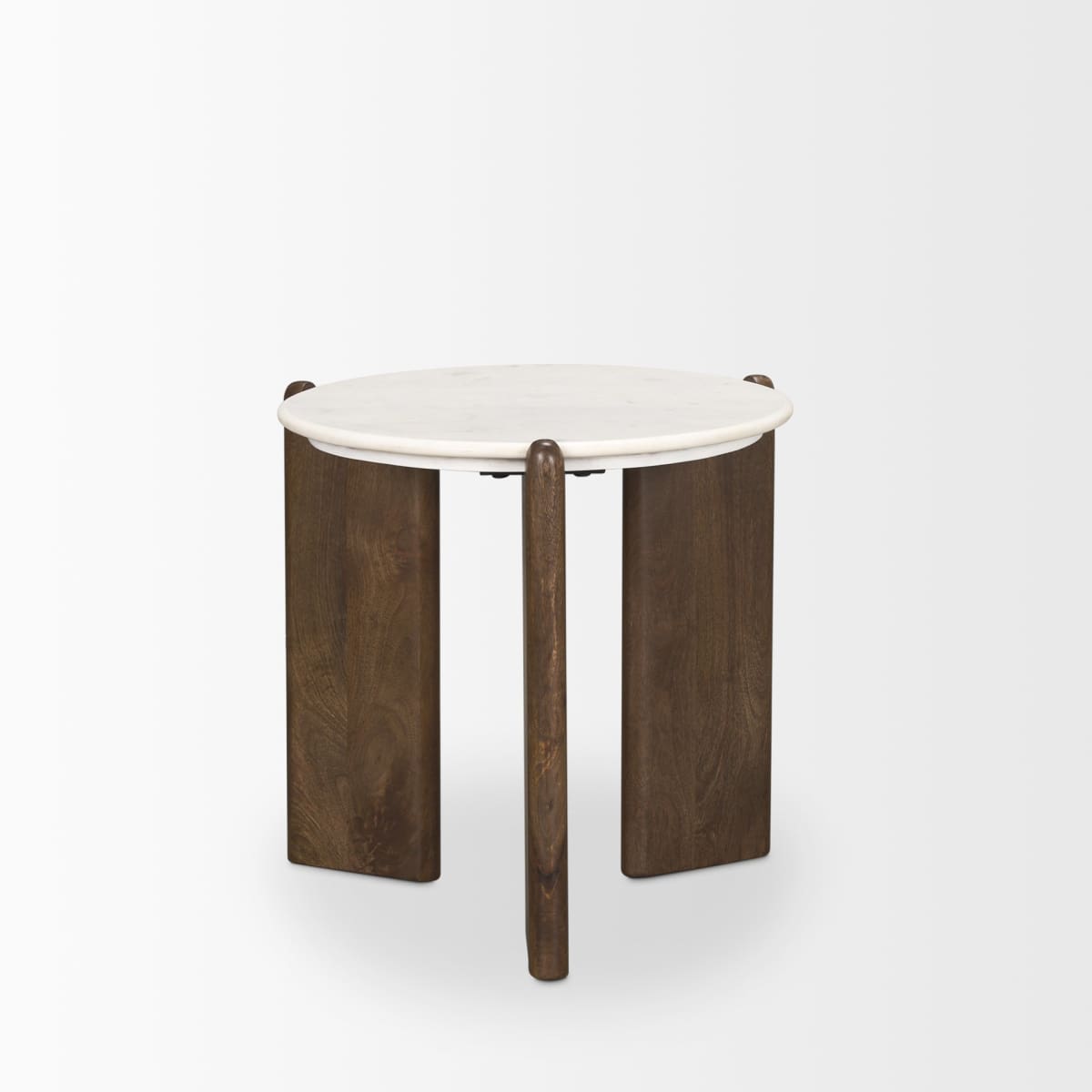 Rumer Side Table Dark Brown | White Marble - end-and-side-tables
