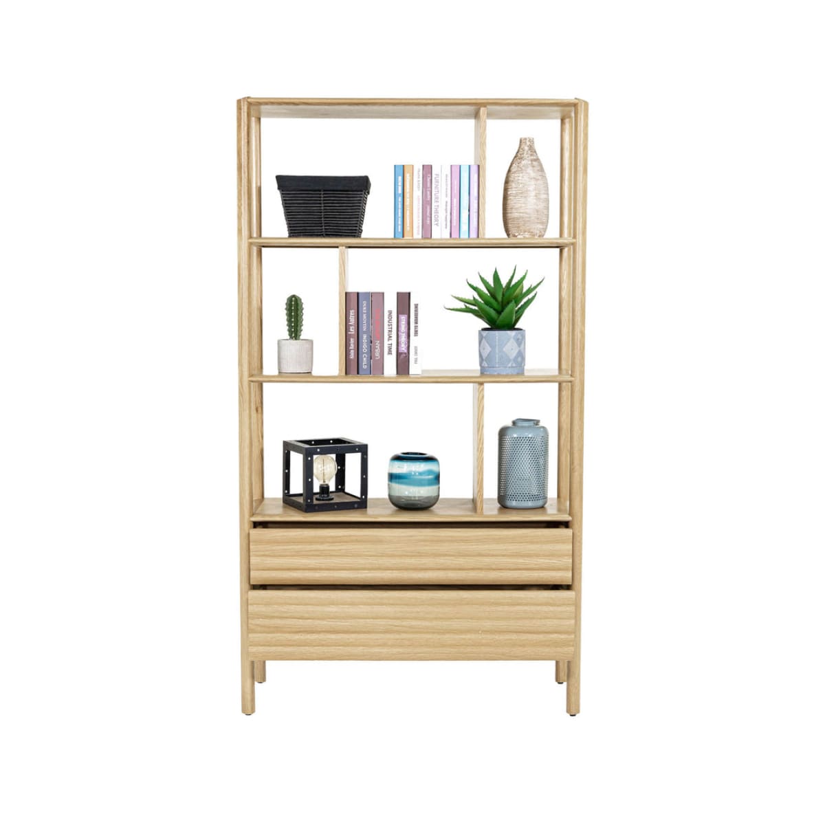 Runway Bookcase - Light Oak - lh-import-bookcases