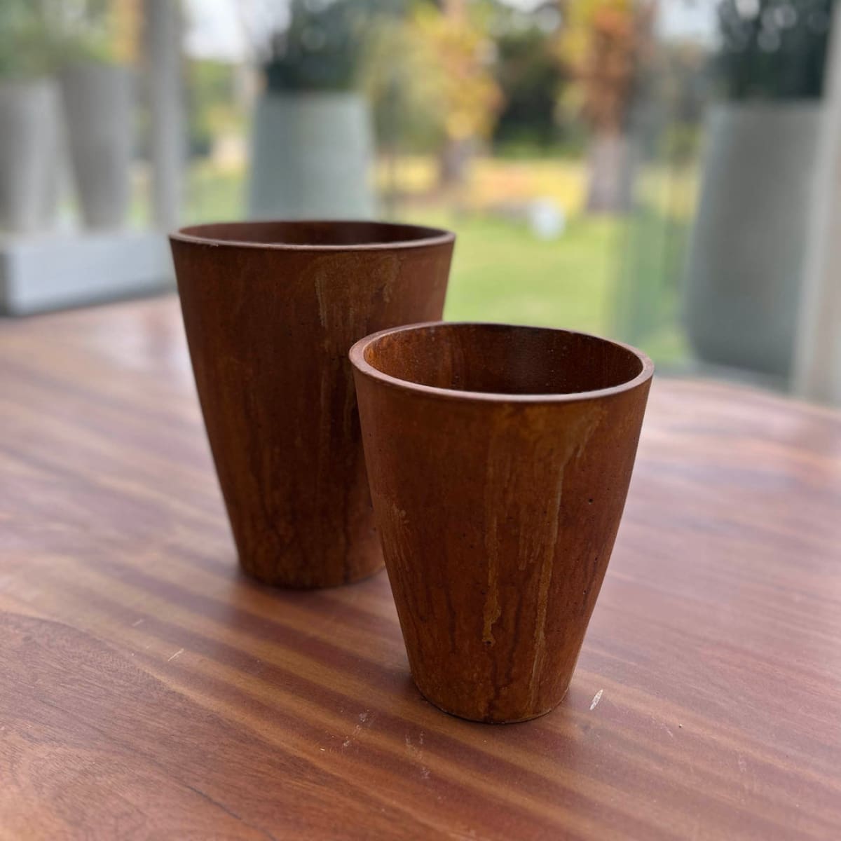 Rustic Medium Vase - Corten - lh-import-vases
