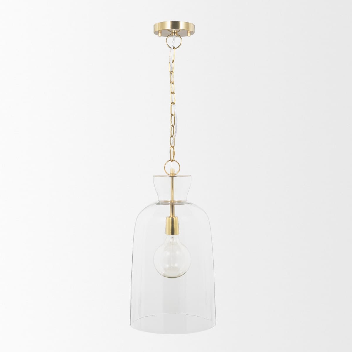 Sadah Pendant Light Glass | Gold Metal | Tall - pendant-light