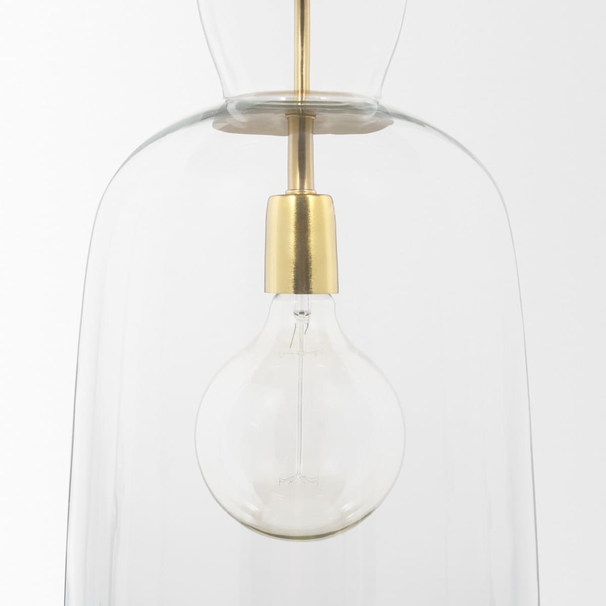 Sadah Pendant Light Glass | Gold Metal | Tall - pendant-light