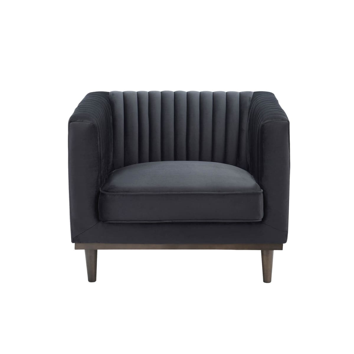 Sage Club Chair - Black Velvet - lh-import-accent-club-chairs