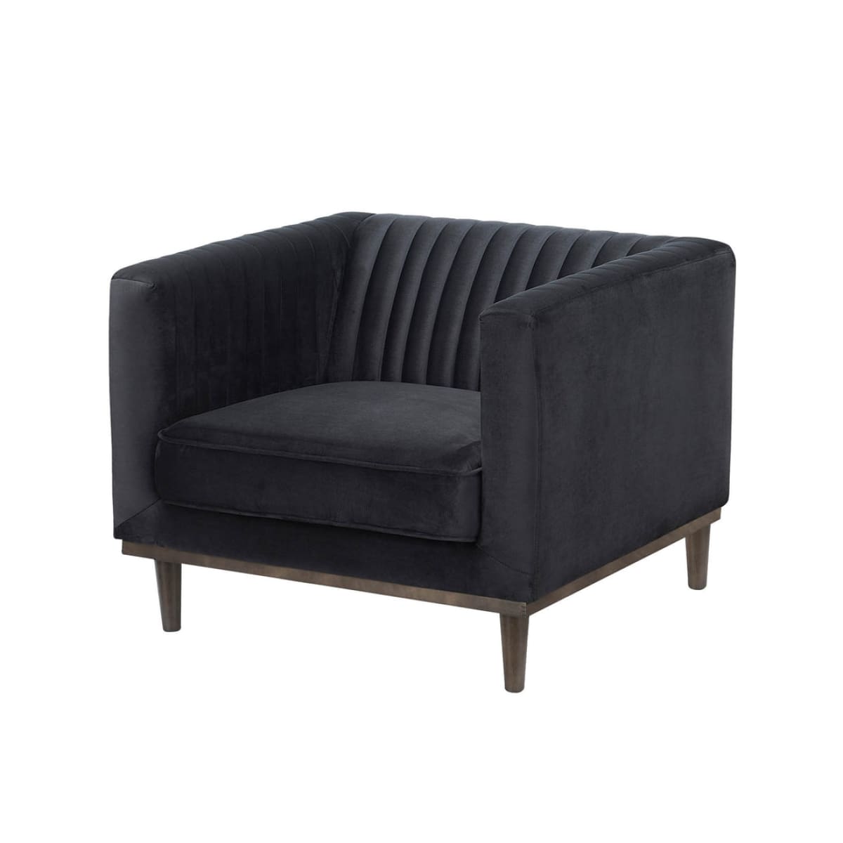 Sage Club Chair - Black Velvet - lh-import-accent-club-chairs