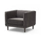 Sage Club Chair - Stone Grey Velvet - lh-import-accent-club-chairs