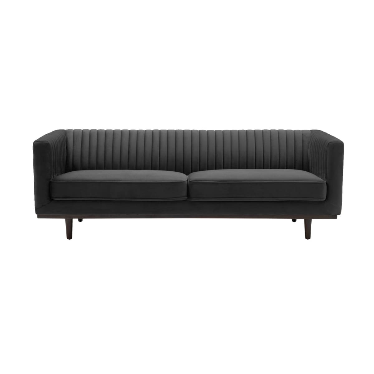 Sage Sofa - Black Velvet - lh-import-sofas
