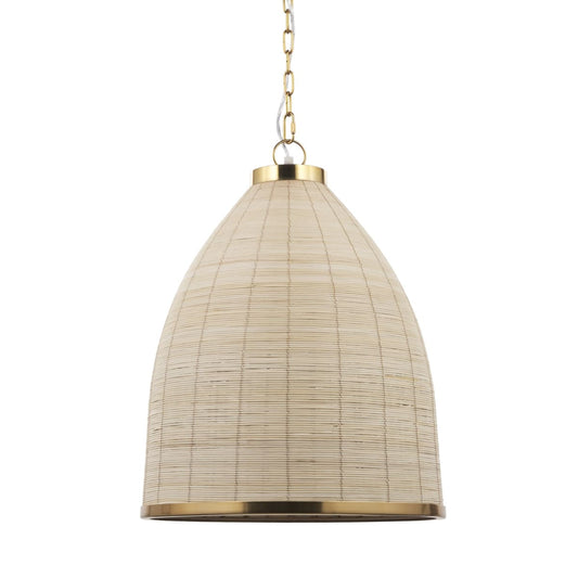 Saliha Pendant Light Cane | Gold Metal - pendant-light