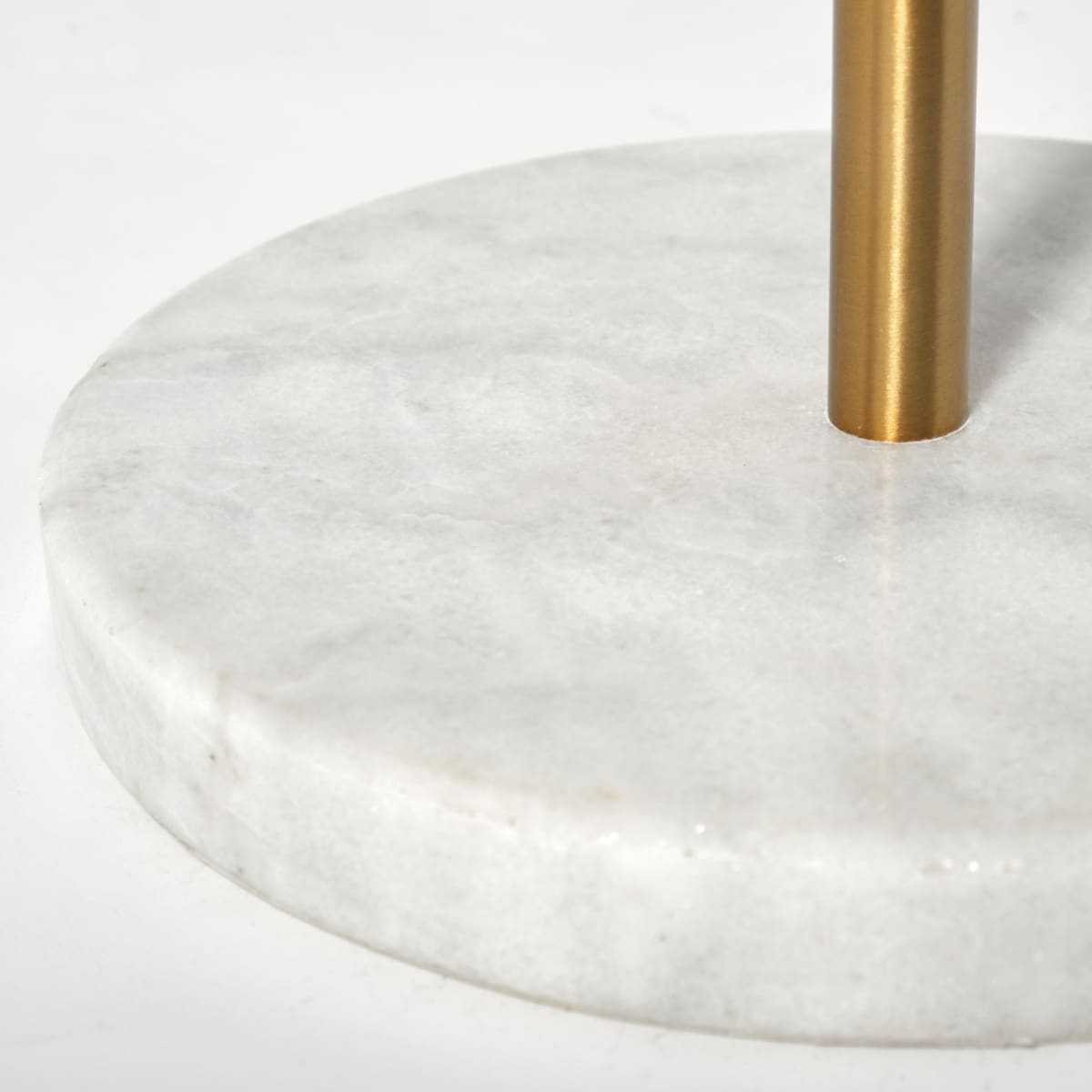 Sanders Floor Lamp Gold Metal | White Marble - floor-lamps