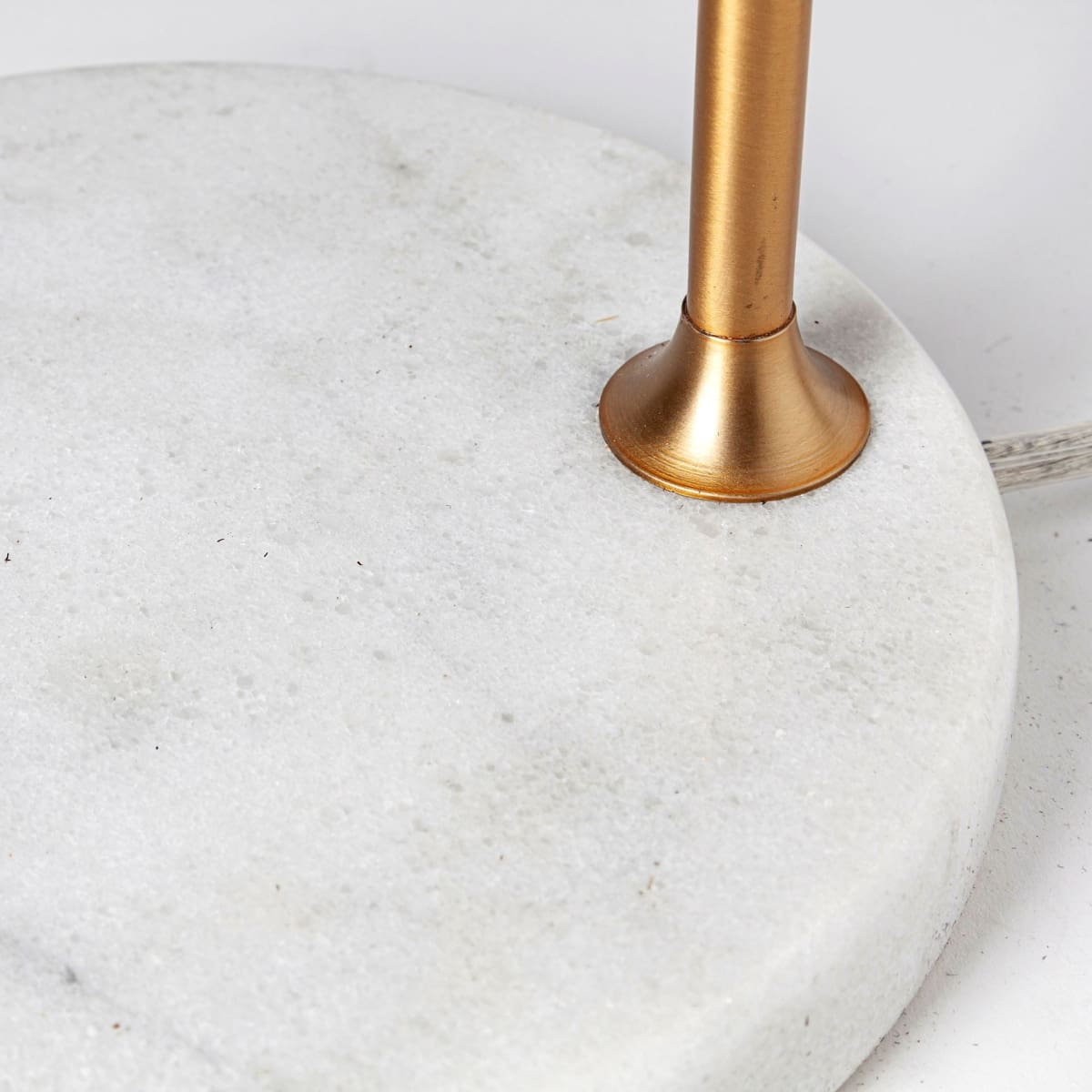 Sanderson Table Lamp Gold Metal | White Marble - table-lamps