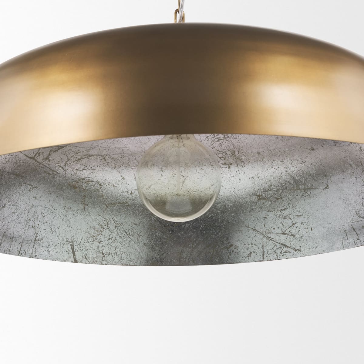 Sanne Pendant Light Gold Metal | Silver Foil | Wide - pendant-light